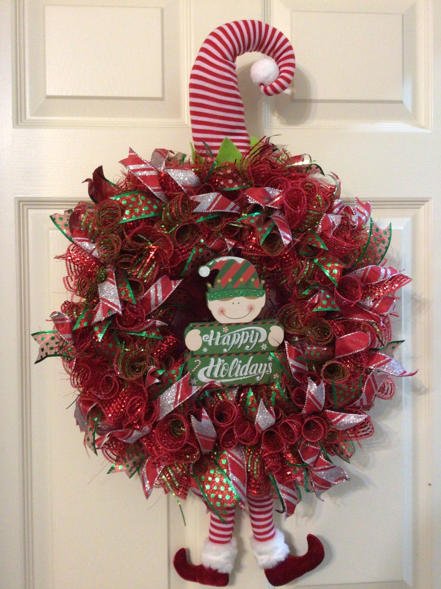 Handmade Elf Wreath - front